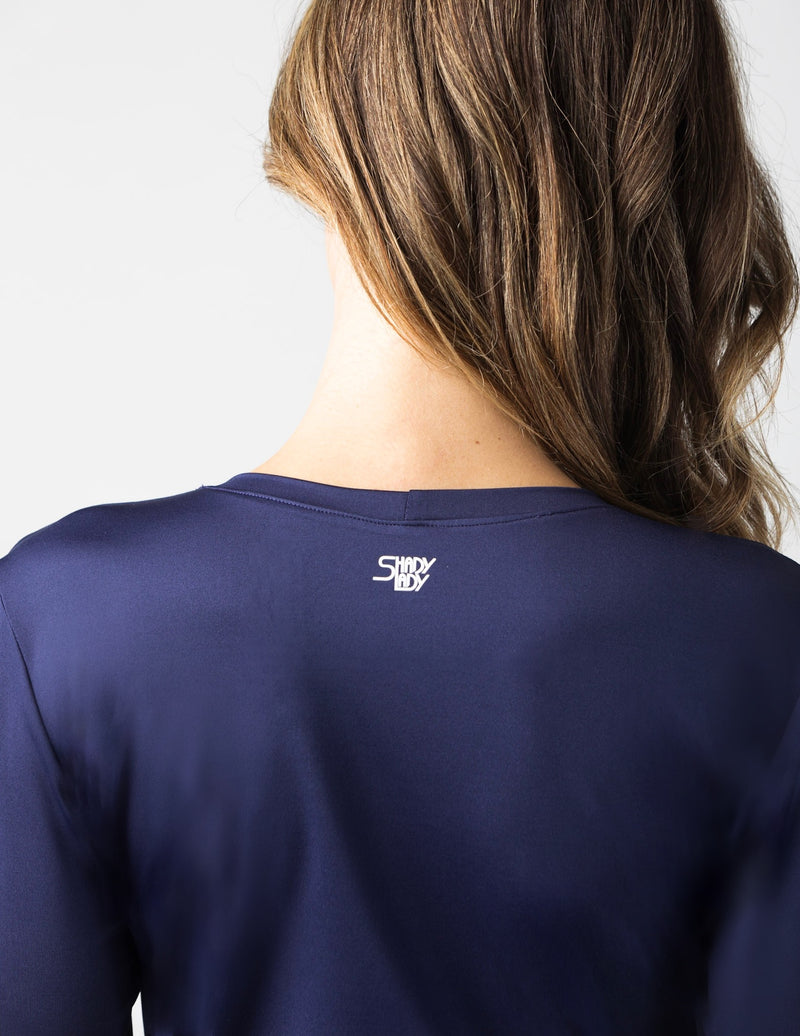 Lightweight Long Sleeve Shirts for Sun Protection by ShadyLady in navy blue